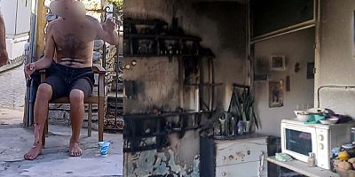 Bodrum’da ev yandı, baba kız ölümden döndü