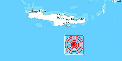 Girit Adası açıklarında deprem