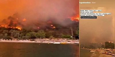Milas'tan Bodrum'a sıçrayan yangın Aşağı Mazı köyüne indi