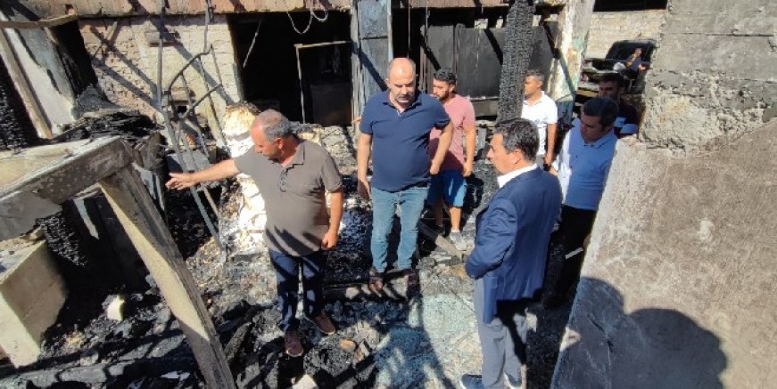 Ahmet Aras Gümbet yangınında mağdurları ziyaret etti