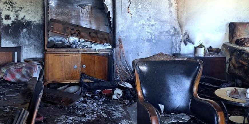 Dirmil Mahallesi’nde klima evi yaktı