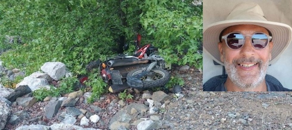 Kayıp motosikletli, uçurumda ölü bulundu