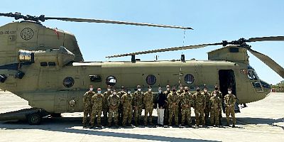 ABD'nin yangınlar için gönderdiği helikopterler Muğla'ya geldi