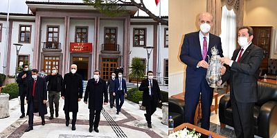 AK Parti Genel Başkanvekili Kurtulmuş ile Genel Başkan Yardımcısı Canikli Muğla Valiliği'ni ziyaret etti