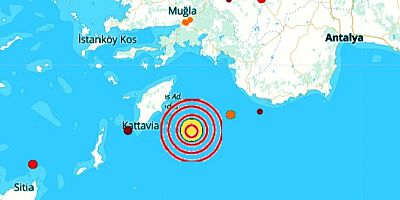 Akdeniz’de 5.7 deprem korkuttu, Bodrum’da hissedildi