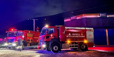 BMC Özel serviste yangın çıktı kamyonlar yandı