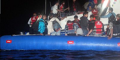 Bodrum açıklarına itilen 21 göçmen kurtarıldı