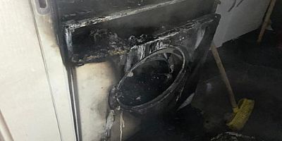 Bodrum’da çamaşır makinesi evi yaktı