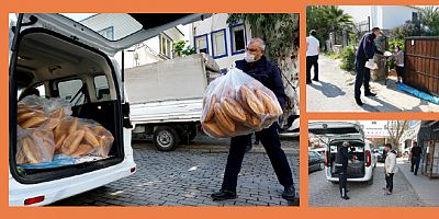 Bodrum’da iki günde 17700 ekmek, 1022 aileye gıda yardımı yapıldı