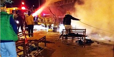 Bodrum’da işyeri yangını kabus yaşattı.