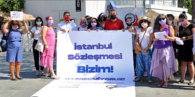 Bodrum Kadın Ağacı önünde İstanbul Sözleşmesi feshi eylemi yapıldı