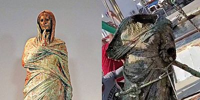 Bodrumlu balıkçıların bulduğu heykelin “Kalimnos Kadını” olduğu belirtildi