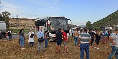 Bodrum'dan hareket eden otobüs Selimiye yakınlarında kaza yaptı