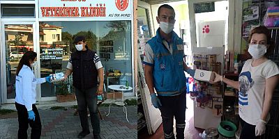 Büyükşehir belediyesi veterinerlere 13 bin 100 maske dağıttı