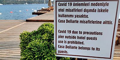Casa Dell Arte Otel imar yolunu kapatmıştı şimdide iskeleyi kapattı vatandaş isyan etti