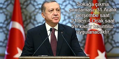 Cumhurbaşkanı Erdoğan alınan yeni kararları açıkladı! Esnafa yardım, yılbaşında kısıtlama