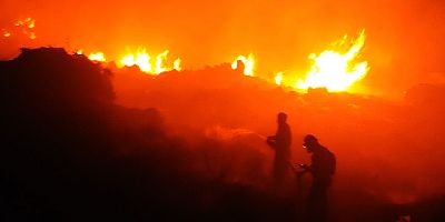 Dereköy'ü yaktılar, kundaklama sonucu 10 hektarlık alan kül oldu