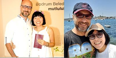 Filipinler’de tanışan Türk ve Japon Bodrum’da  evlendi