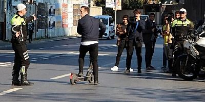 Fosforlu yelek giymeden scooter kullananlara ceza yağdı