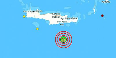 Girit Adası 5.0 büyüklüğündeki deprem ile sarsıldı