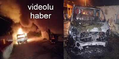 Gündoğan'da iki otomobili kundaklayarak yaktılar