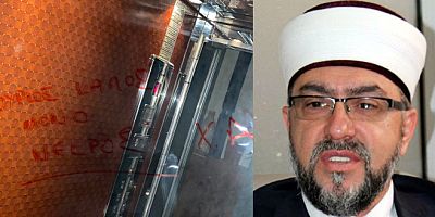 İskeçe Müftüsü Mete'ye  ölüm tehtidi : Evinin asansörüne  “İyi Türk Ölü Türk’tür” yazdılar!