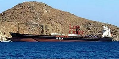 Mersin’den İstanbul’ a giden kargo gemisi Tilos adasında karaya oturdu.