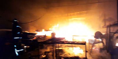 Ortakentte geceyarısı ev ve otomobil garajı alev alev yandı