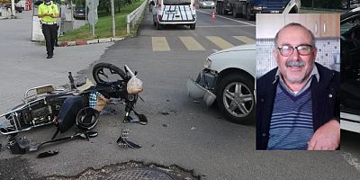 Otomobille çarpışan motosiklet sürücüsü yaşamını yitirdi