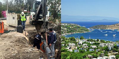 Tatil cenneti Türkbükü’nün kanalizasyon hattı yenileniyor