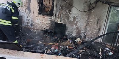 Torba’da ev yandı bir kişi yaralandı