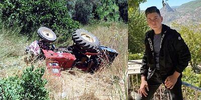 Uçuruma yuvarlanan traktörün genç sürücüsü yaşamını yitirdi