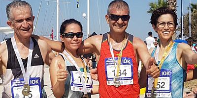 Uluslararası İzmir Maratonu’ndan Bodrum’ a 3 madalya getirdiler