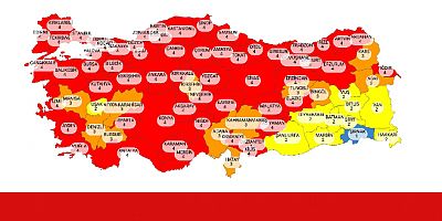 Yeni risk haritası yayımlandı. Kırmızı il sayısı 17'den 58'e çıktı. Muğla kırmızı kategoride