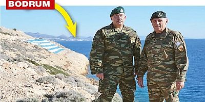 Yunan  genelkurmay başkanından Bodrum açıklarında tahrik pozu