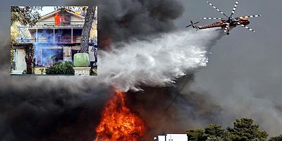 Yunanistan’da yangın kabusu evler, arabalar yandı, yaralılar var