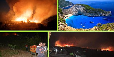 Yunanistan’ın turistik adası alev alev köyler boşaltılıyor