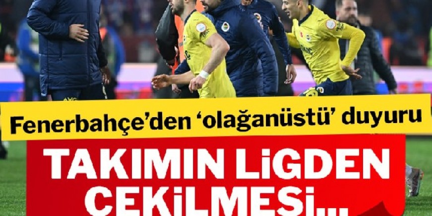 Trabzon maçı sonrası Fenerbahçe'de gündem: Ligden çekilme kararı
