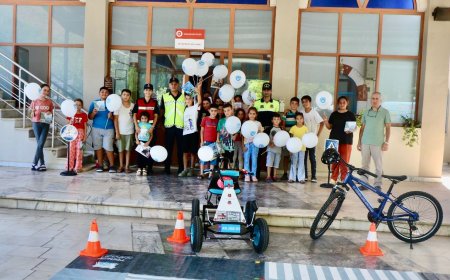 Öğrencilere Uygulamalı Trafik Eğitimi Verildi