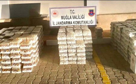 Turistik ilçede 27 bin şişe kaçak içki ele geçirildi