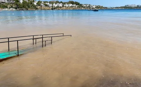 Bodrum’da su isale hattı patladı, çevre felaketi yaşandı