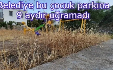 Torba’da temizlik yapan belediye çöplük halindeki çocuk parkını unuttu