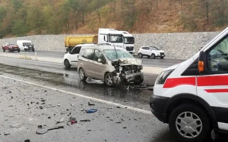 Milas- Yatağan yolunda kaza 1 ölü 4 yaralı