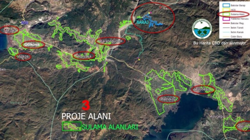 Muğla'da baraj projesine ÇED olumlu raporu verildi.