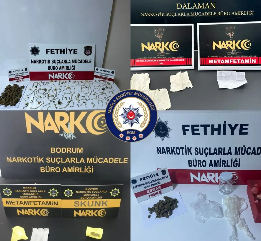 Turistik İlçelerde Narkotik Operasyonlarında 25 Ayrı Operasyon: 4 Tutuklama