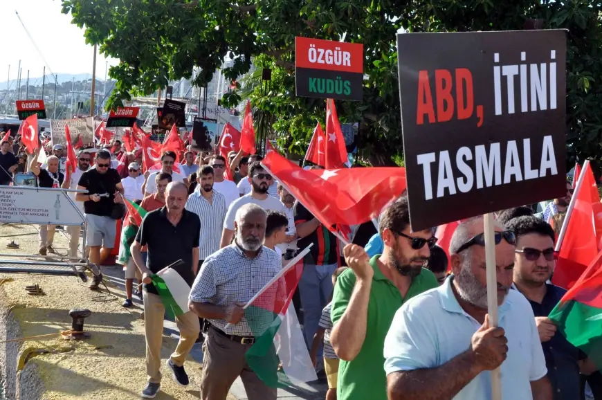 Bodrum’da Gazze'ye Destek Mitingi düzenlendi