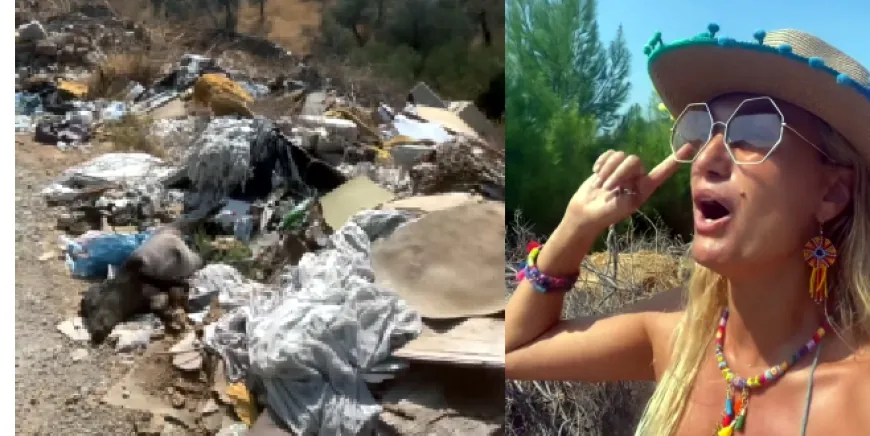 Tuğba Özay ‘ı turistik yolda çıldırtan çöp manzarası