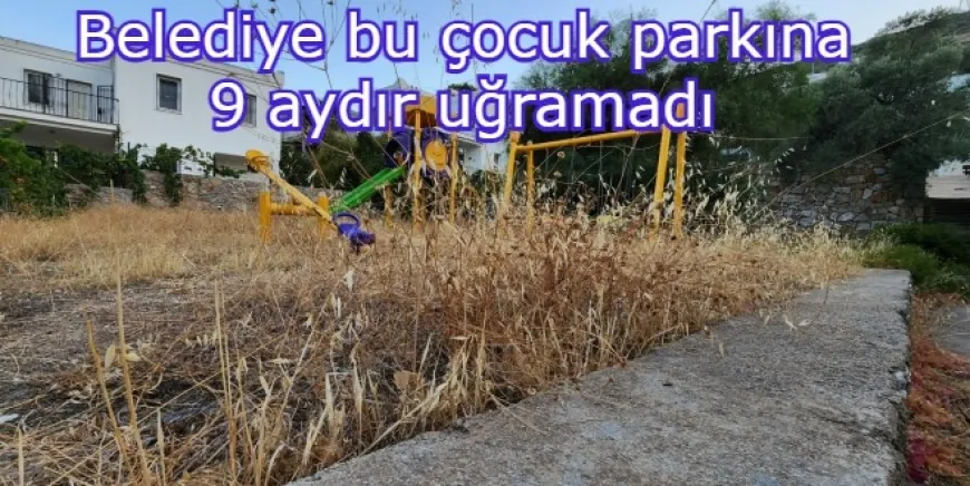 Torba’da temizlik yapan belediye çöplük halindeki çocuk parkını unuttu