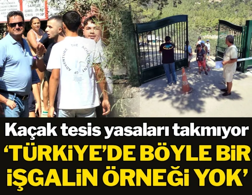 Cennetkoy halk plajına demir kapı yaptılar , tellerle çevirdiler