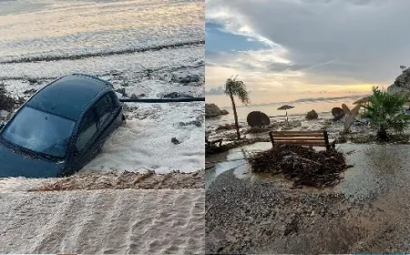 Turistik adada sel ve fırtına kabusu yaşandı